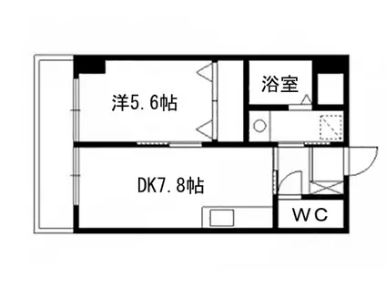 サザンストリート(1DK/3階)の間取り写真