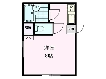 ぷちはいむめもるIII(ワンルーム/2階)の間取り写真