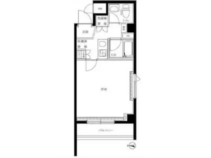 ルーブル武蔵小山(1K/3階)の間取り写真