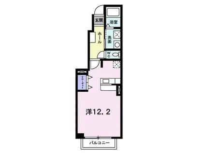 メゾンドロベリア(ワンルーム/1階)の間取り写真
