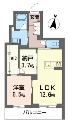 ウェルビー(1SLDK/3階)の間取り写真