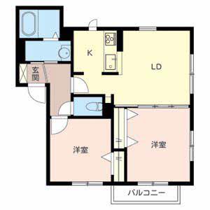 CURARVIENTO(2LDK/1階)の間取り写真