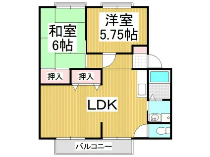 サンライフN(2LDK/1階)の間取り写真