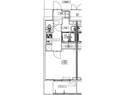 S-RESIDENCE四日市駅前COULEUR フリーレン(1K/12階)の間取り写真