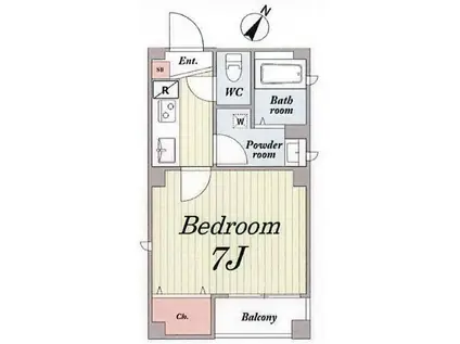 NOL本郷(1K/5階)の間取り写真