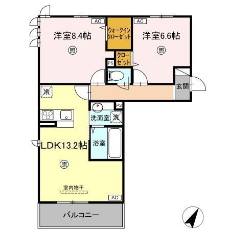 スペチアーレ・セレーナ(2LDK/3階)の間取り写真