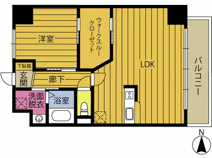 ソラテリエ石垣東(1LDK/2階)の間取り写真