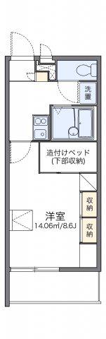 レオパレススカイ(1K/2階)の間取り写真