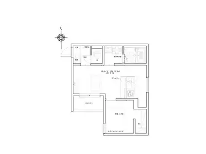 REGALEST喜連瓜破(1LDK/2階)の間取り写真
