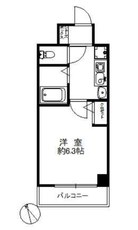 ラナップスクエア東天満(1K/3階)の間取り写真