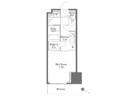 プライムメゾン中目黒(1K/11階)の間取り写真
