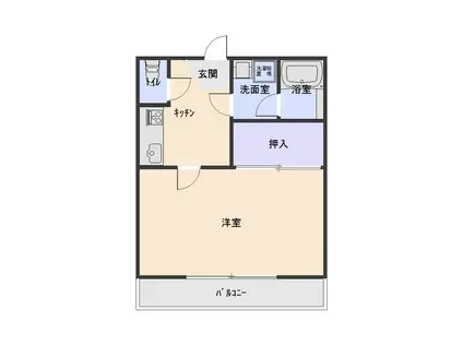 ステージM(1K/2階)の間取り写真