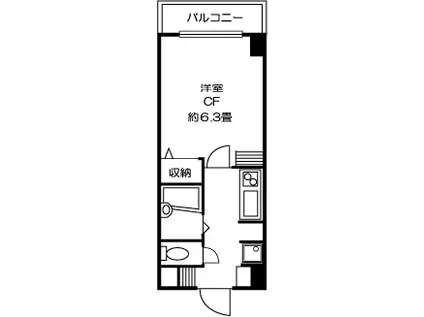 ドミール目白(1K/6階)の間取り写真