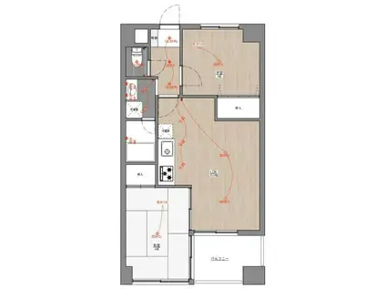 PRIVE JOTO-CHUO(2LDK/3階)の間取り写真