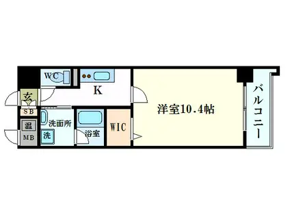 パレーブランシェ(1K/3階)の間取り写真