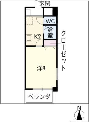 UMEX-7(1K/5階)の間取り写真