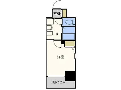 エステムコート難波センチュリオ(1K/8階)の間取り写真
