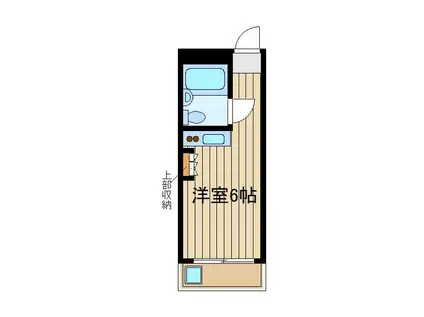 メゾンエスポワール(ワンルーム/2階)の間取り写真