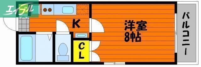 ベンハウス大元(1K/5階)の間取り写真