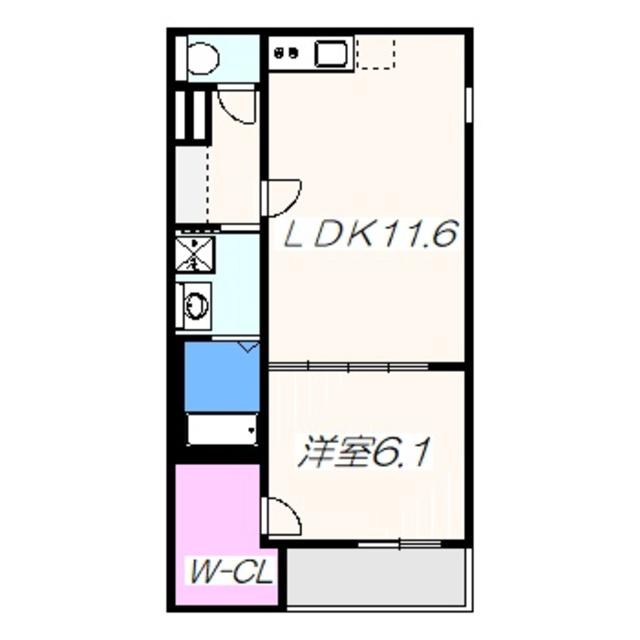 ソプラリアII番館(1LDK/1階)の間取り写真