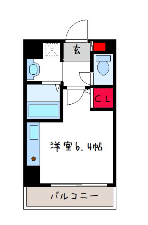C.REST八尾(ワンルーム/1階)の間取り写真