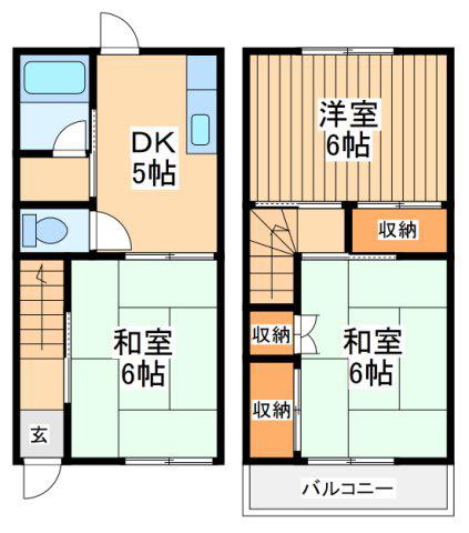 シルクテラスハイム(3DK/1階)の間取り写真