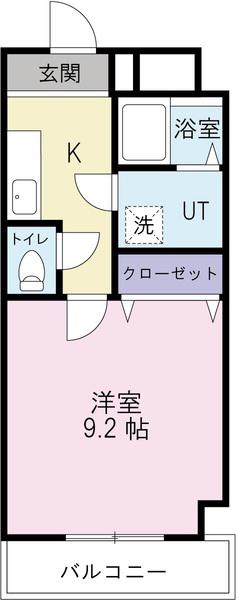 ヴィガラス永田町(1K/4階)の間取り写真