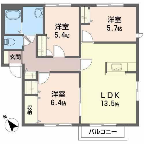 フルライフガーデン(3LDK/2階)の間取り写真