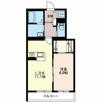 BELL REVE(1LDK/3階)の間取り写真