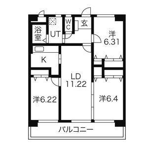 アマデトワール(3LDK/3階)の間取り写真