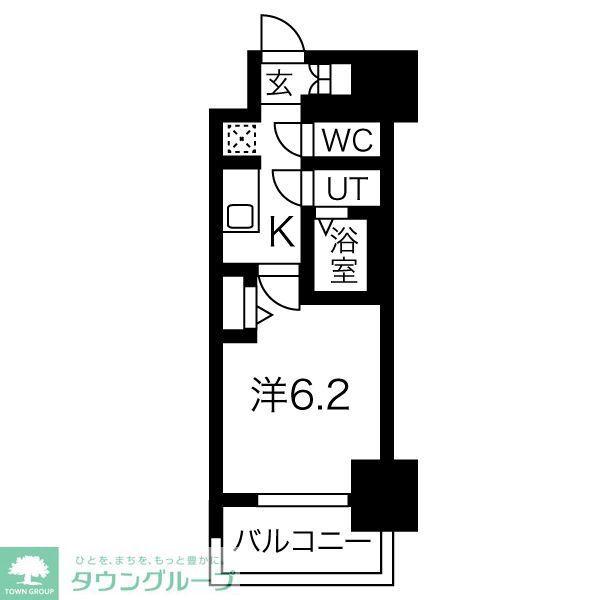 プレサンスNAGOYAシティオ(1K/12階)の間取り写真