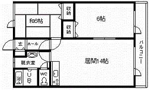 グランビューハイツ(2LDK/1階)の間取り写真