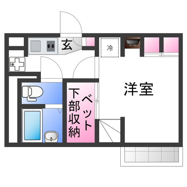 レオパレス板原(1K/2階)の間取り写真