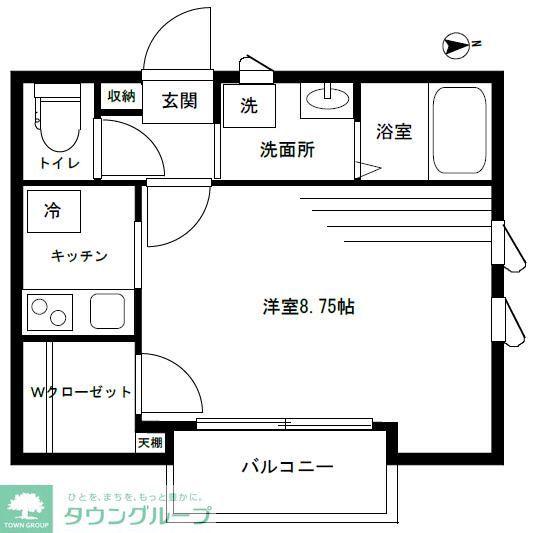 シェーンガッセ(1K/2階)の間取り写真