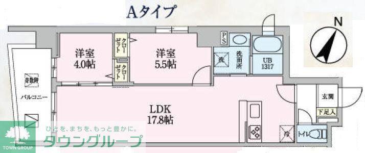 LUCE(2LDK/4階)の間取り写真