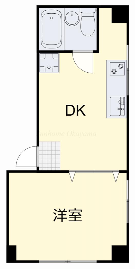 ACE弐番館(1DK/3階)の間取り写真