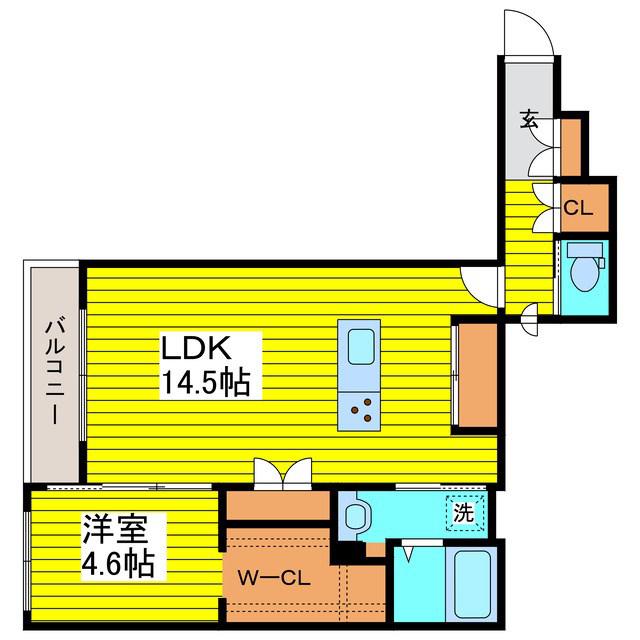 RFINON17(1LDK/3階)の間取り写真