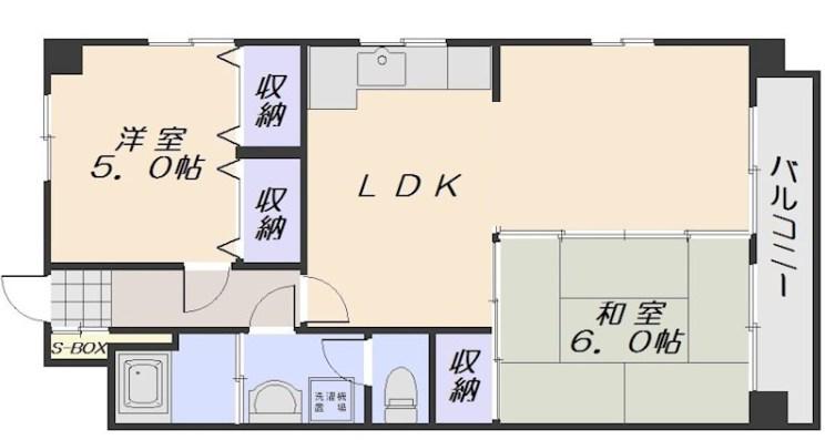 ヴェルデュール己斐(3LDK/1階)の間取り写真