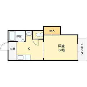 ハイツ南苑荘III(1K/3階)の間取り写真
