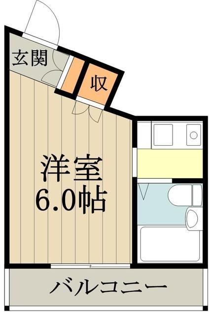 エトワール小金井(ワンルーム/2階)の間取り写真