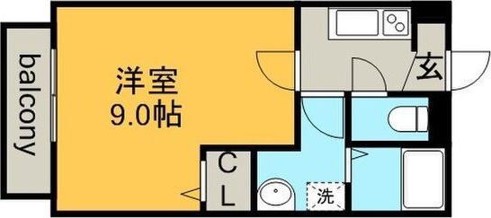 ルーチェ(1K/1階)の間取り写真