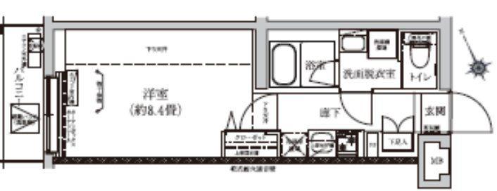 アイルグランデ押上ノースドゥーエ(1K/2階)の間取り写真