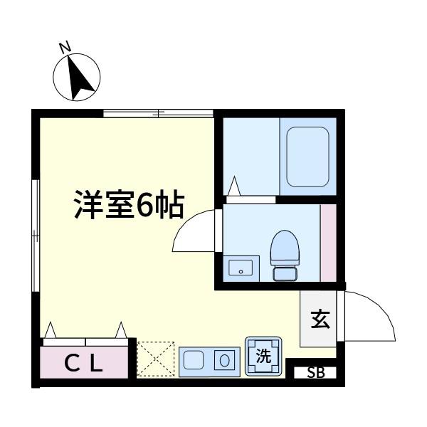リバネックス菊名(ワンルーム/2階)の間取り写真