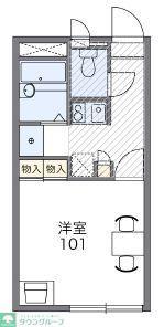レオパレスツェーンブルグ(1K/2階)の間取り写真