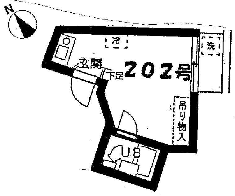 エクセル天王町(ワンルーム/2階)の間取り写真