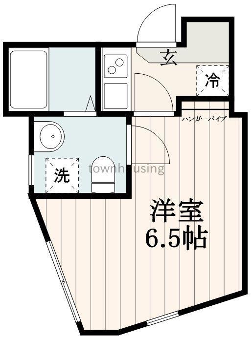 JR常磐線 金町駅 徒歩10分 3階建 築4年(1K/1階)の間取り写真