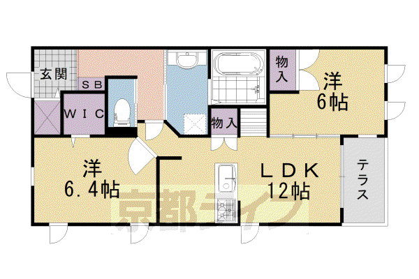 ロシェ・パレ(2LDK/3階)の間取り写真