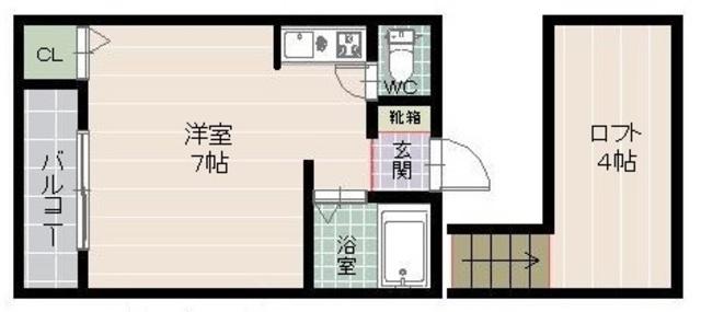 グリーンエーカーズ(ワンルーム/2階)の間取り写真