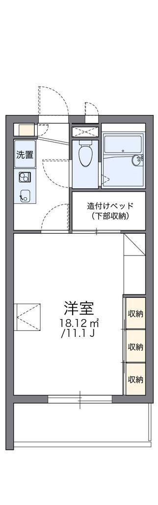 レオパレス蘇我加藤(1K/1階)の間取り写真