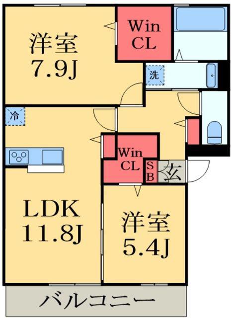パークタウン(2LDK/3階)の間取り写真